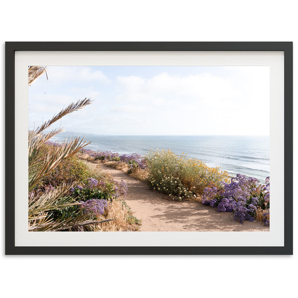 a picture of a path leading to the ocean