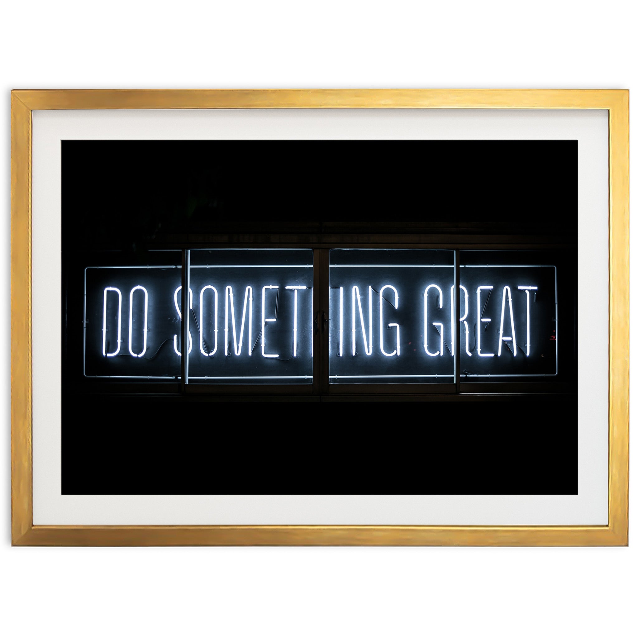 a neon sign that says do something great