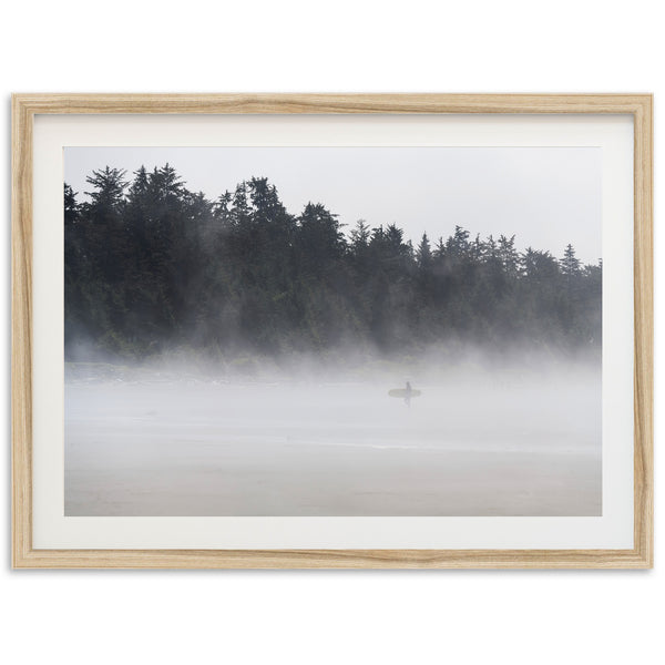 a picture of a person standing in a foggy field