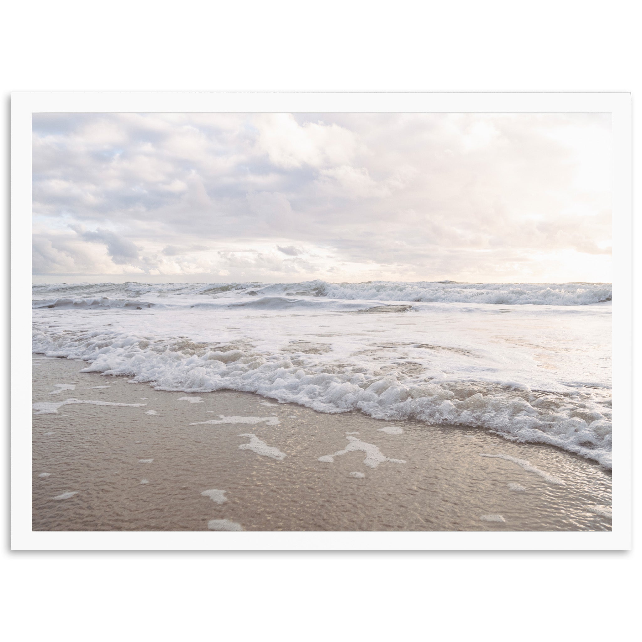 a picture of a beach with waves coming in