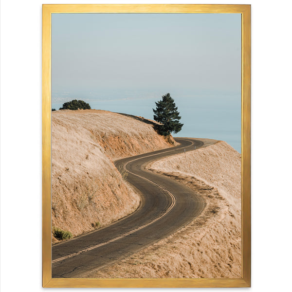 a picture of a dirt road going up a hill