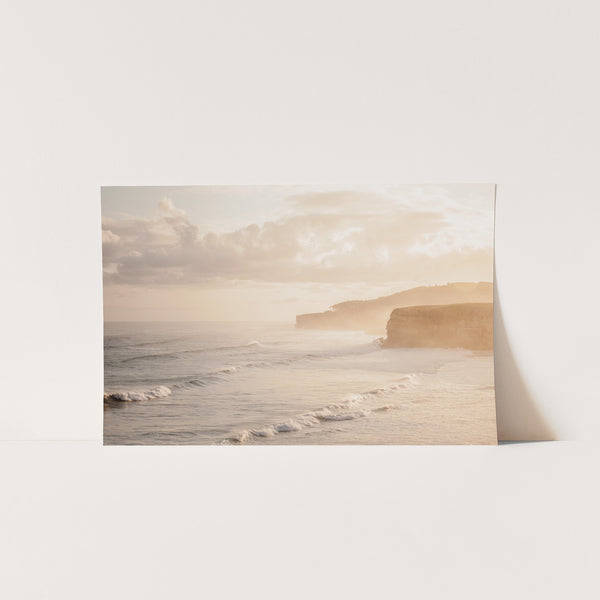 a picture of a beach with waves coming in