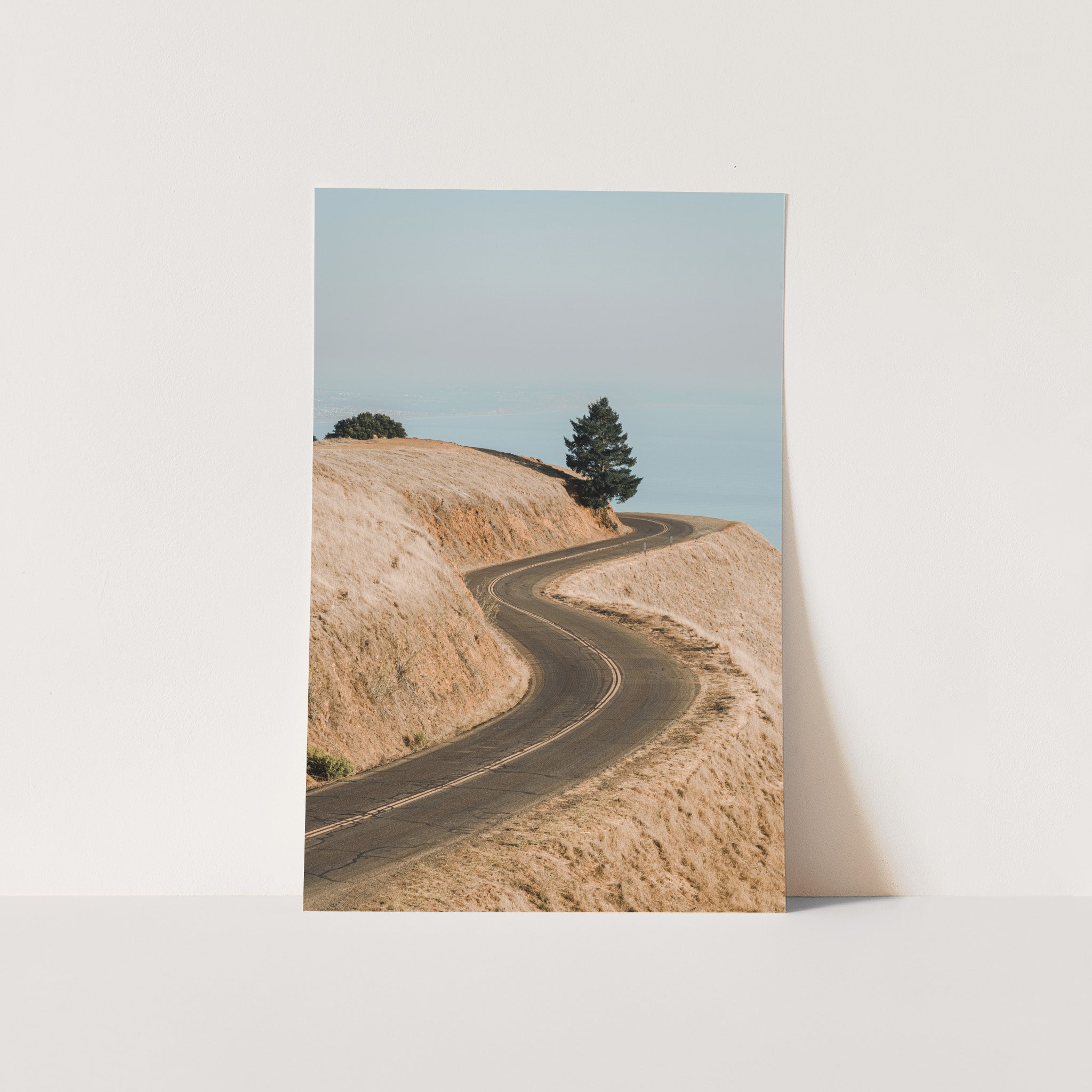 a picture of a dirt road going up a hill