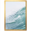 a picture of a wave with a gold frame