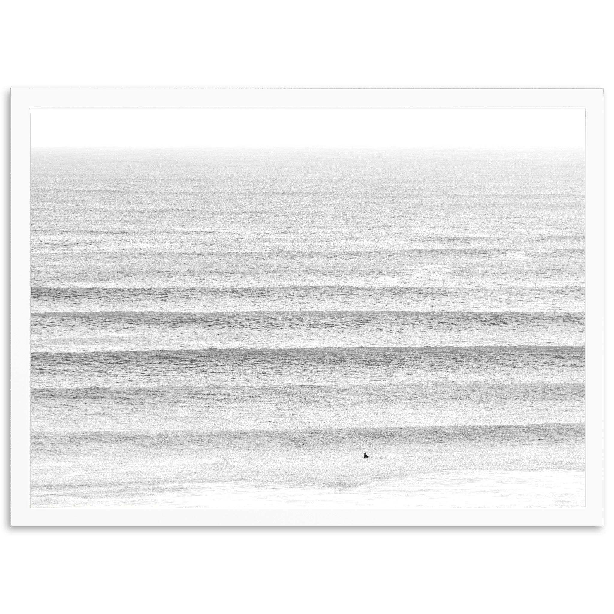 a black and white photo of the ocean