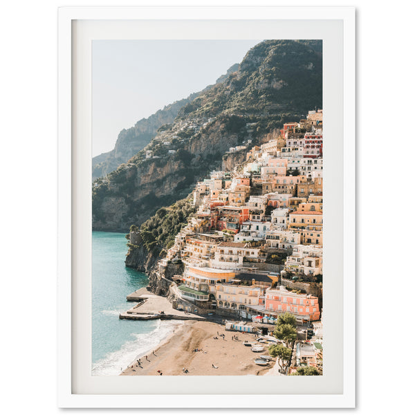 a picture of a beach with houses on it