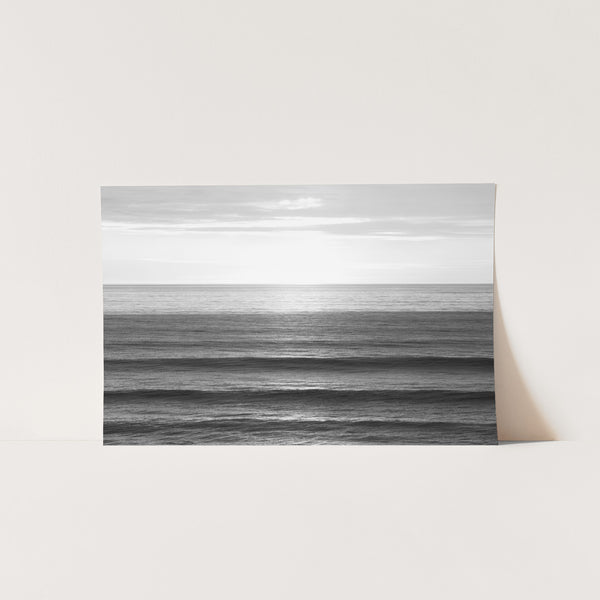 a black and white photo of the ocean