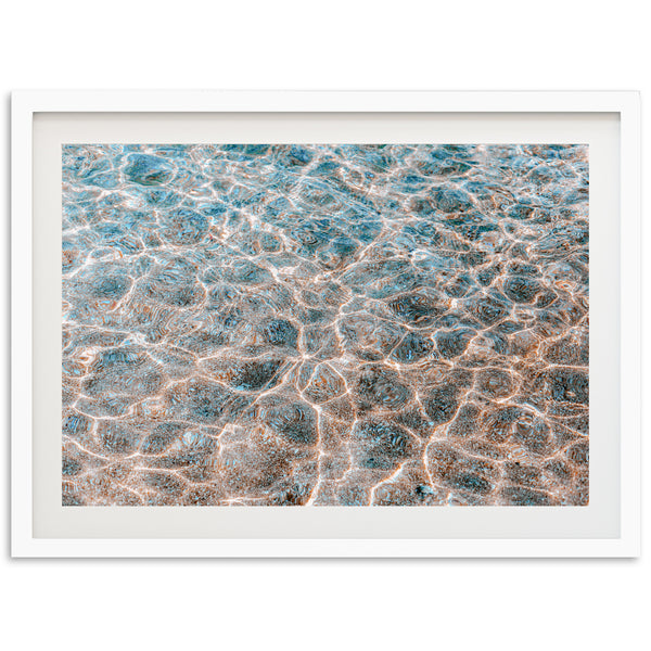 a picture of water with a white frame