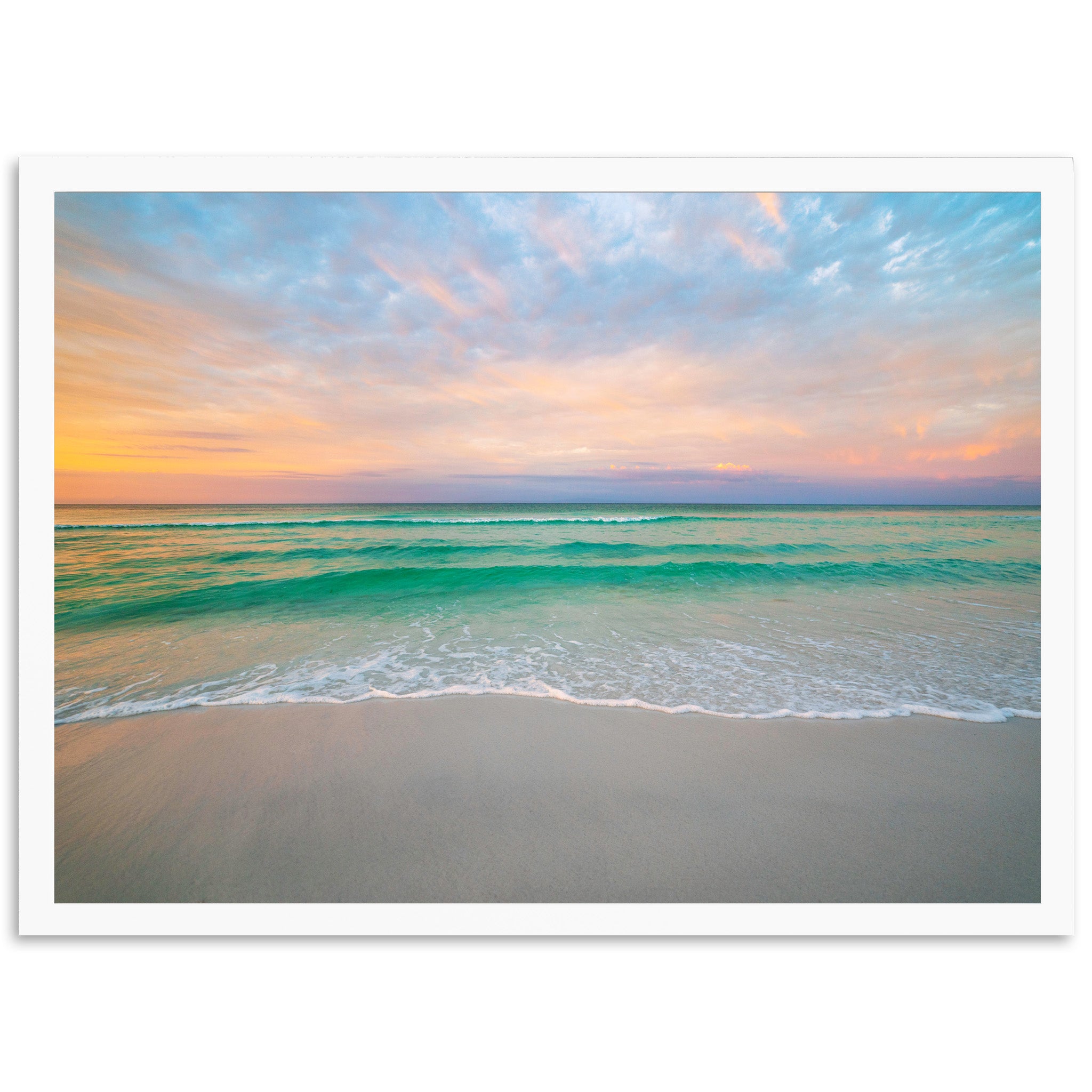 a picture of a beach with waves coming in