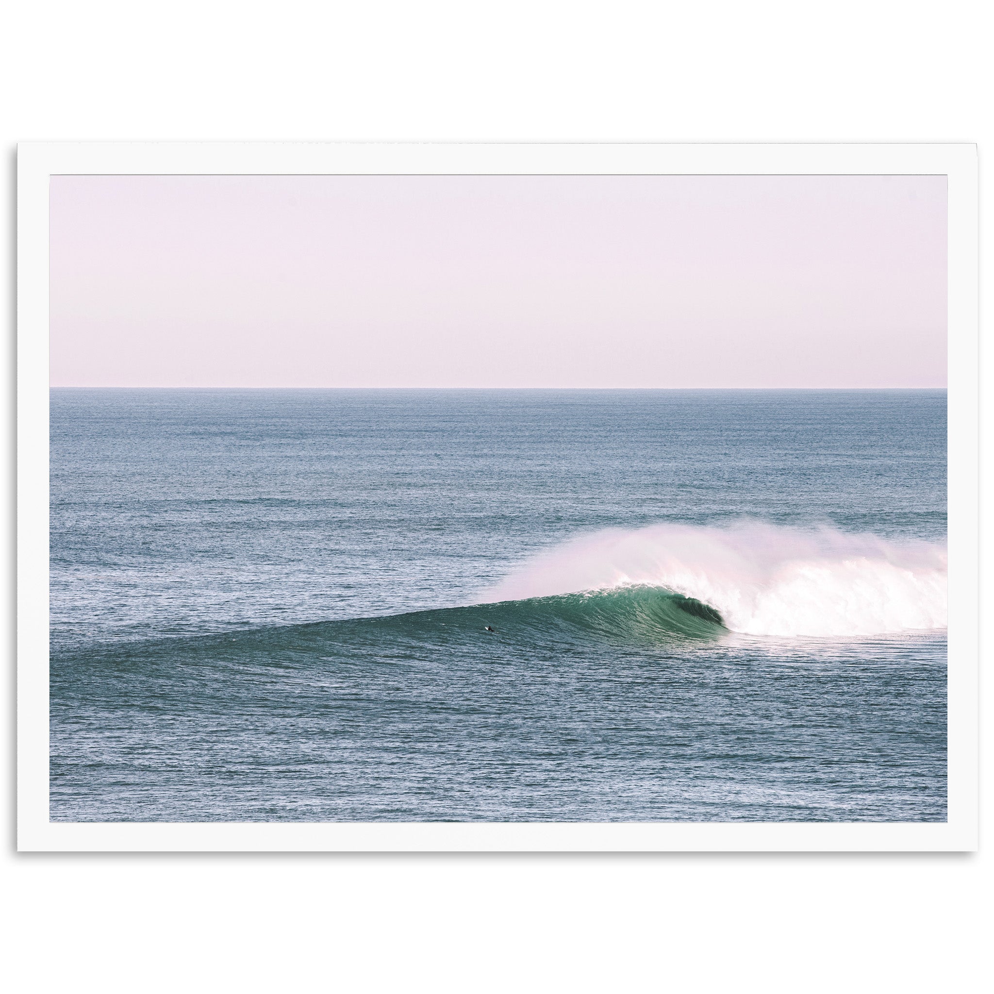 a person riding a wave on top of a surfboard