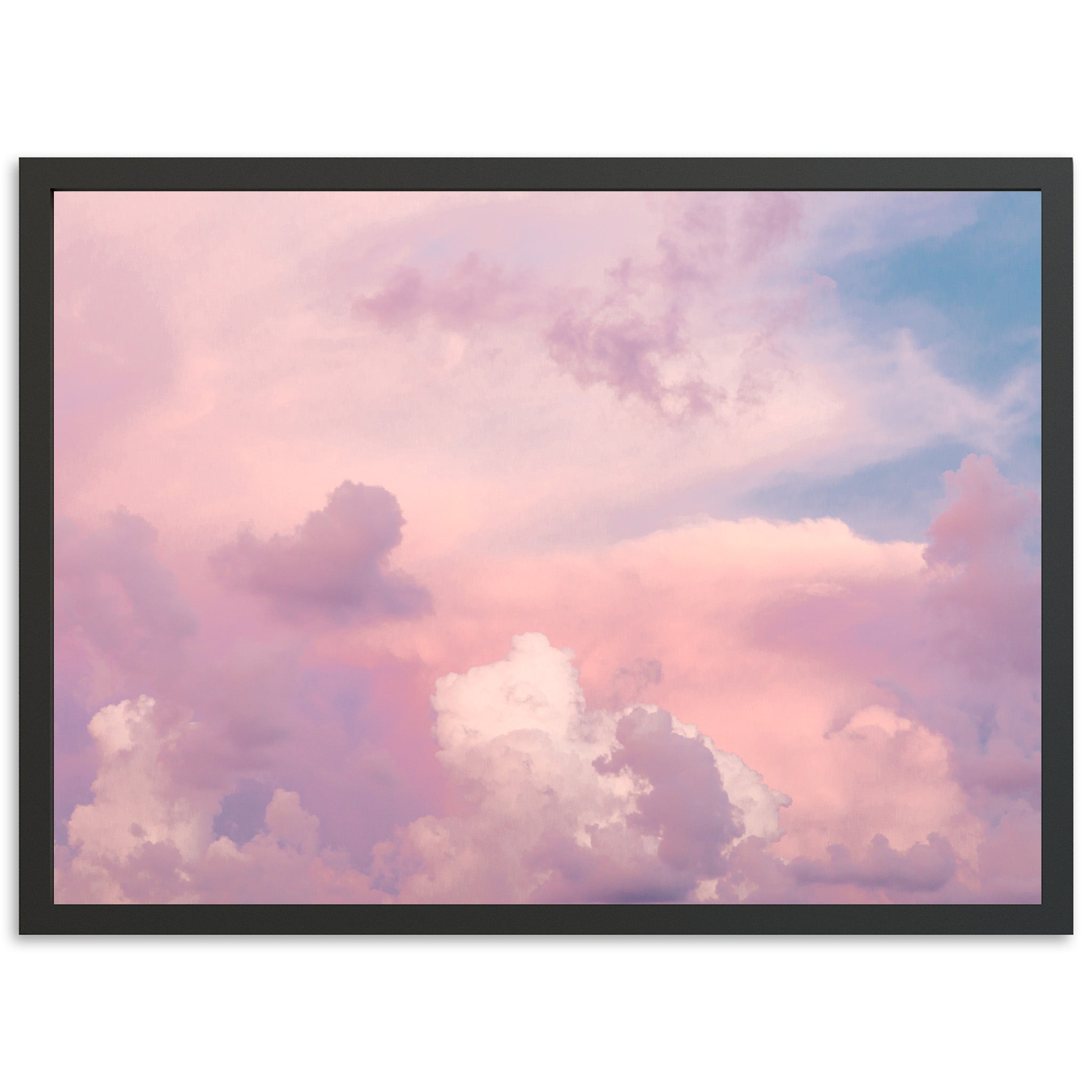 a picture of a pink and blue sky with clouds