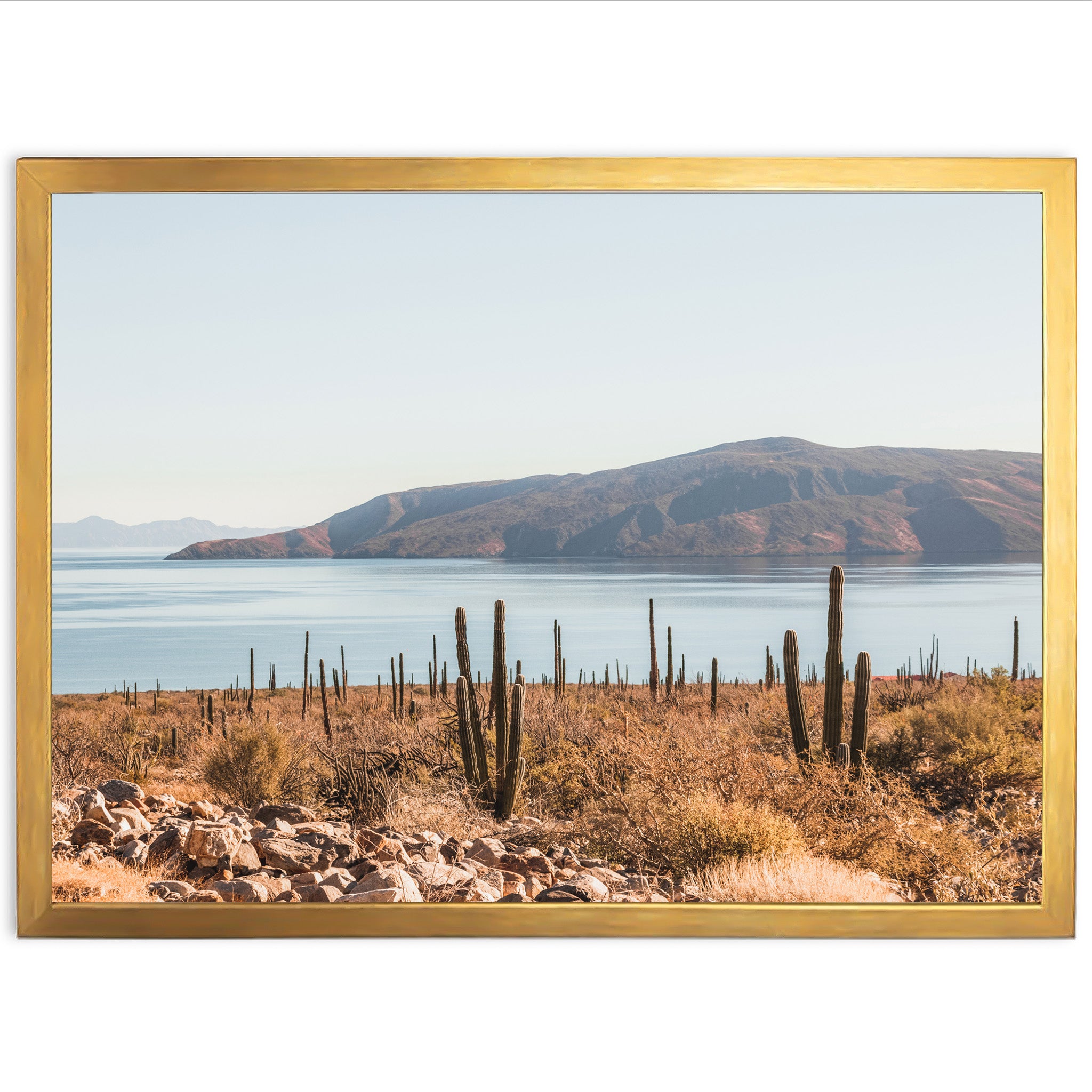 a large body of water surrounded by mountains