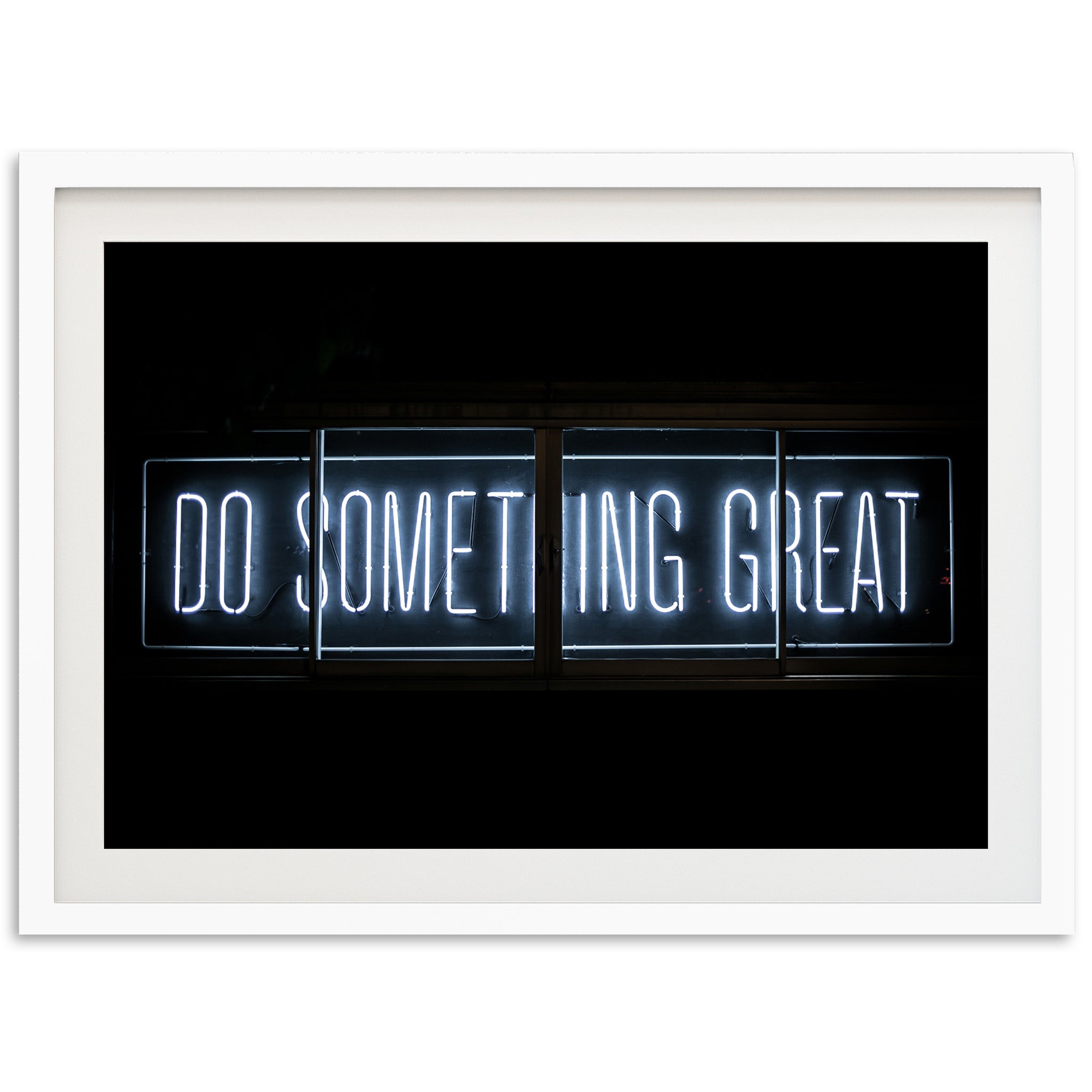 a neon sign that says do something great