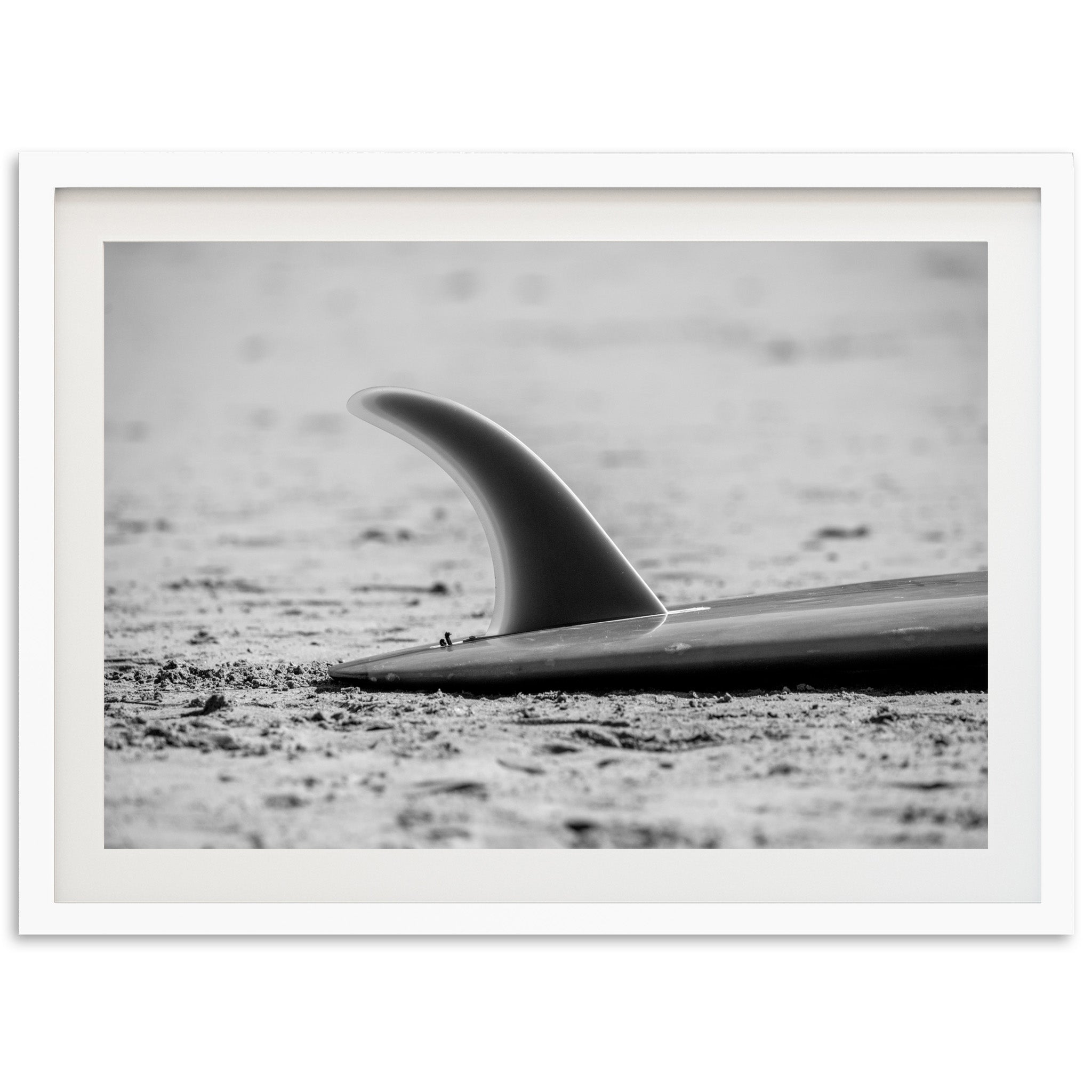 a black and white photo of a surfboard