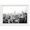 a black and white photo of a cityscape