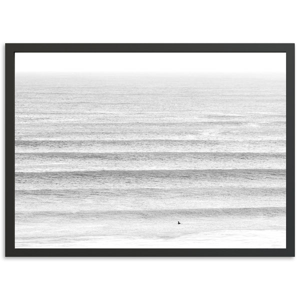 a black and white photo of the ocean