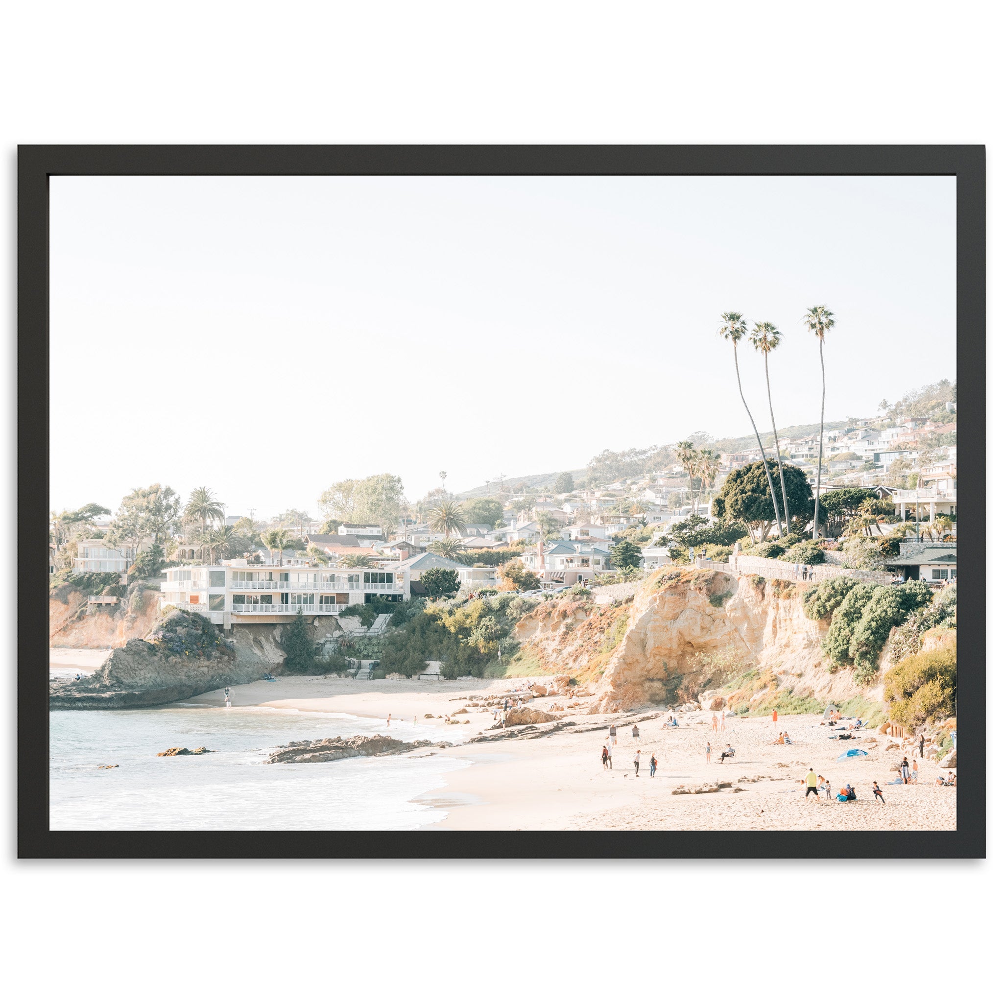 a picture of a beach with people on it