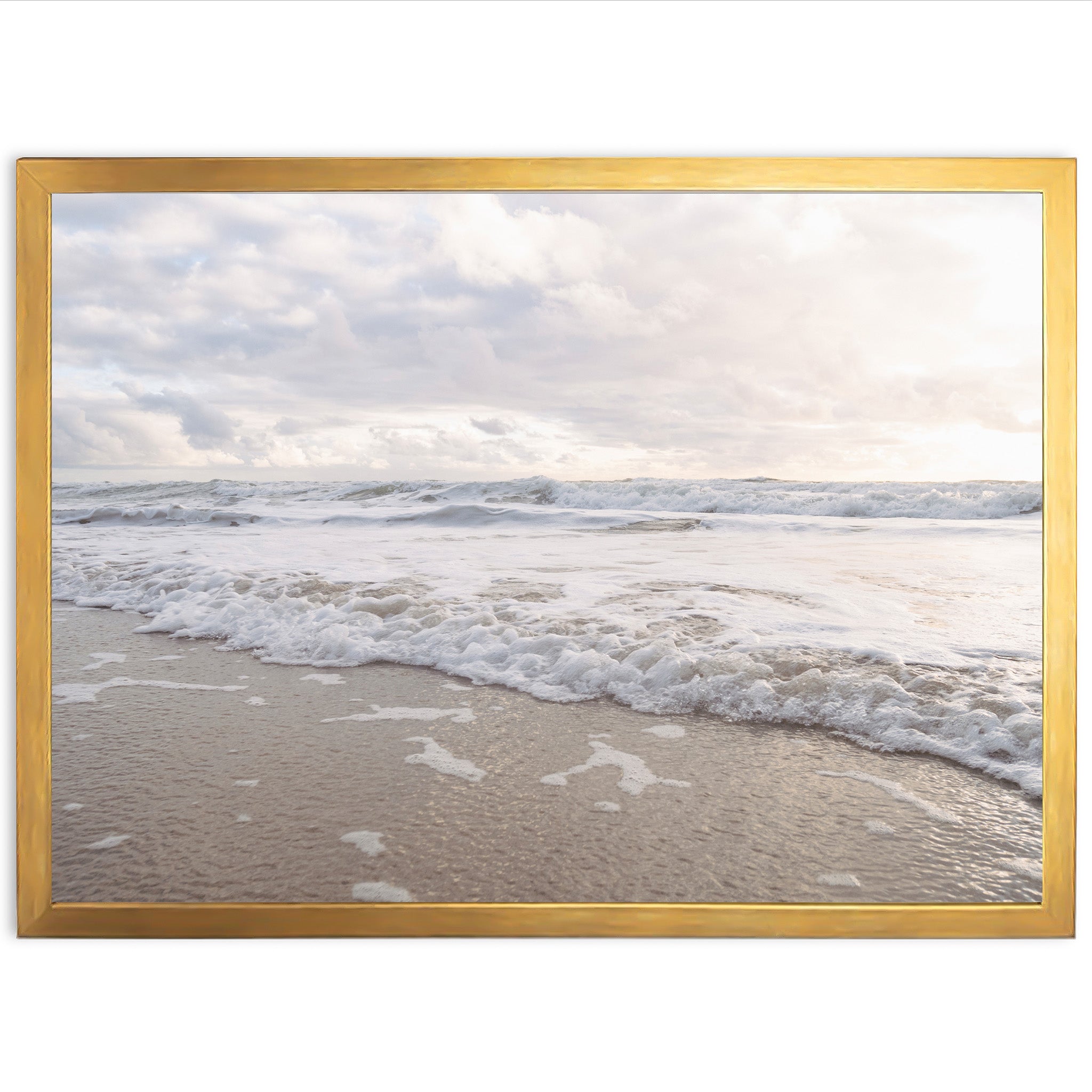 a picture of a beach with waves coming in