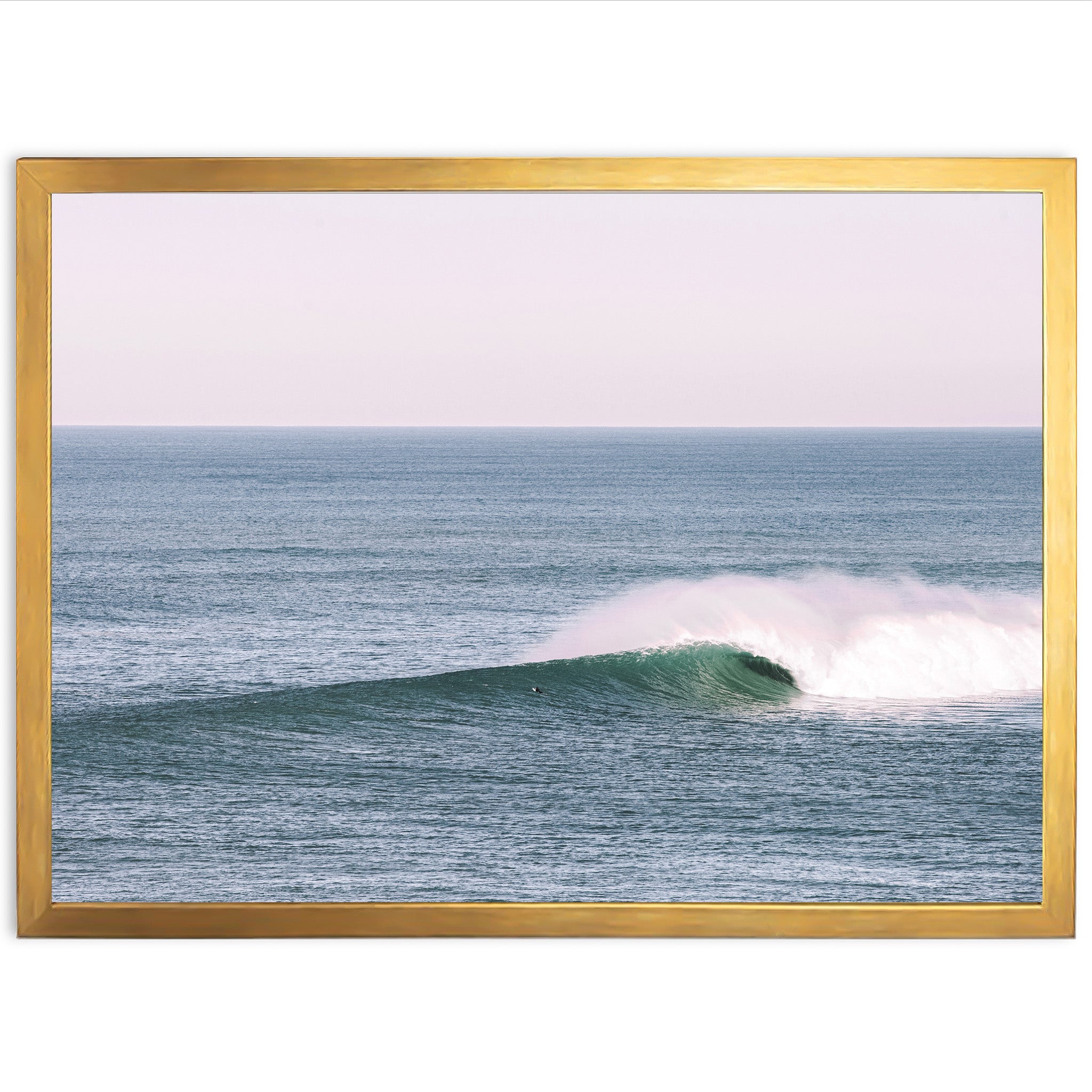 a picture frame with a picture of a wave in the ocean