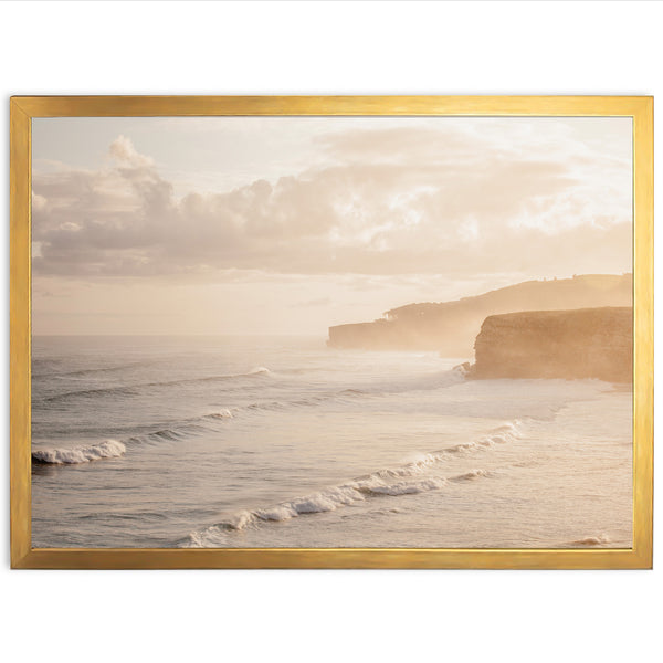 a picture of a beach with waves coming in