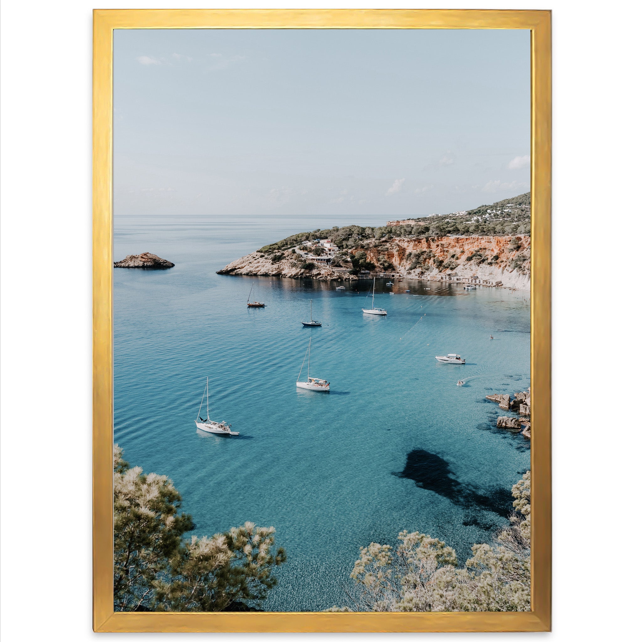 a picture of boats floating in a body of water