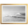 a black and white photo of waves in the ocean