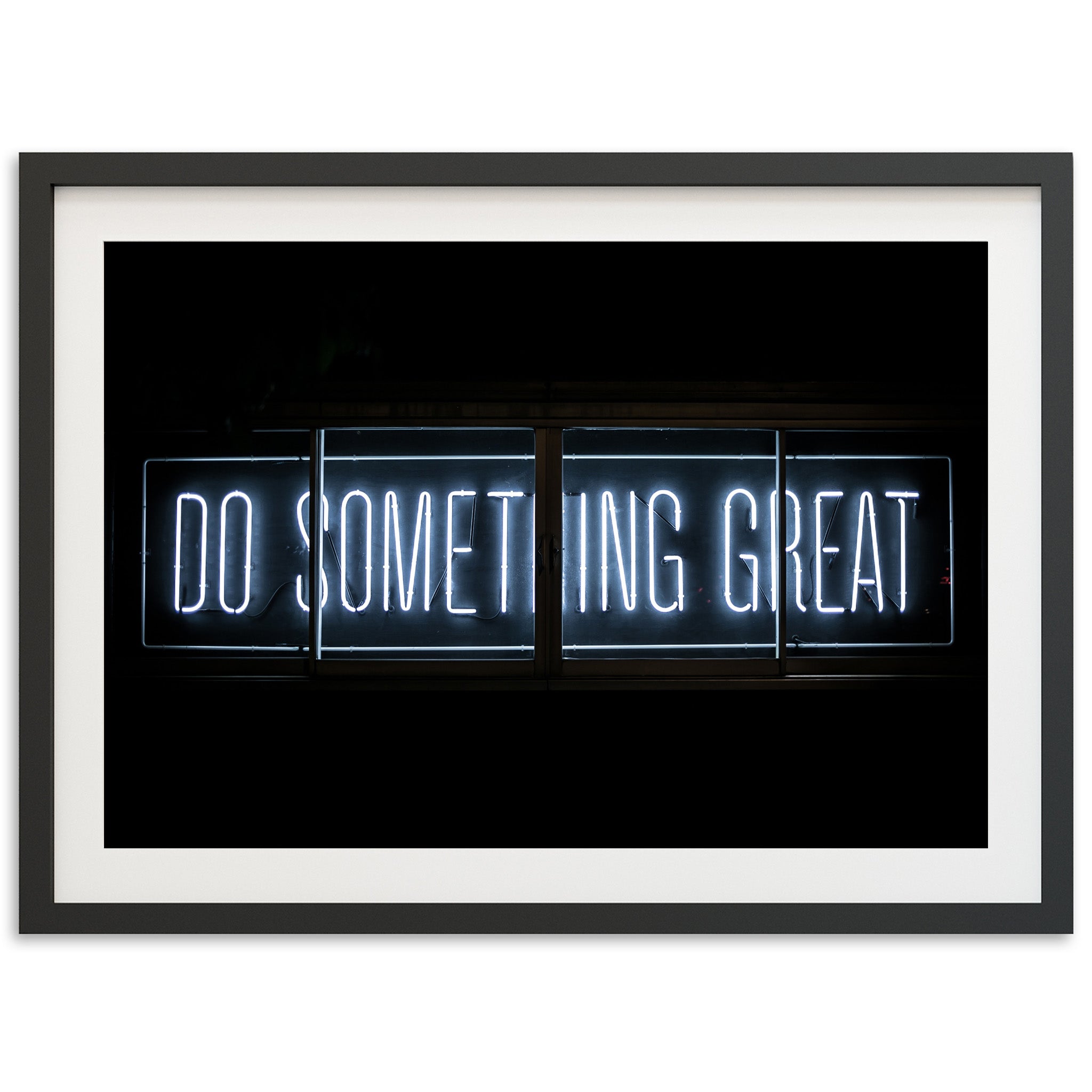 a neon sign that says do something great