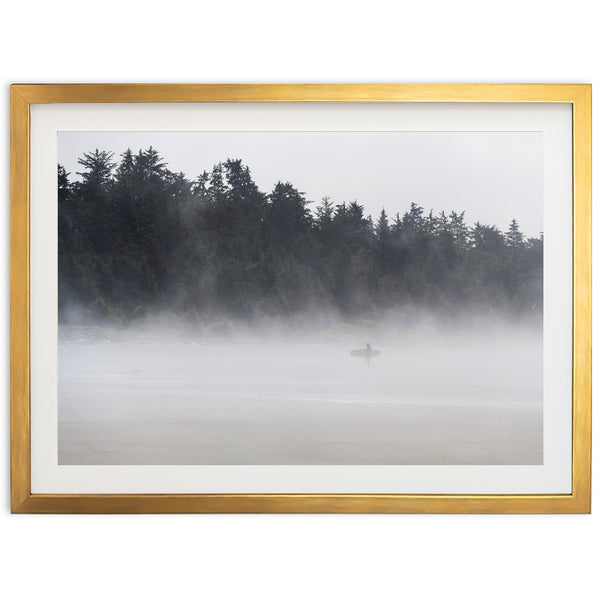 a picture of a person standing in a foggy field