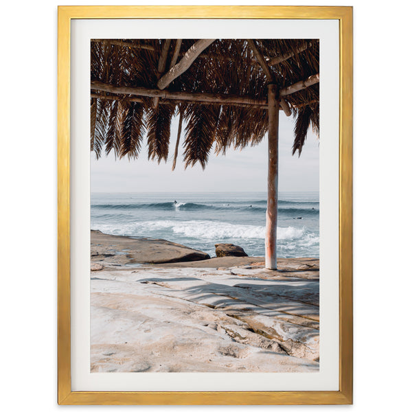 a picture of a beach with a palm tree