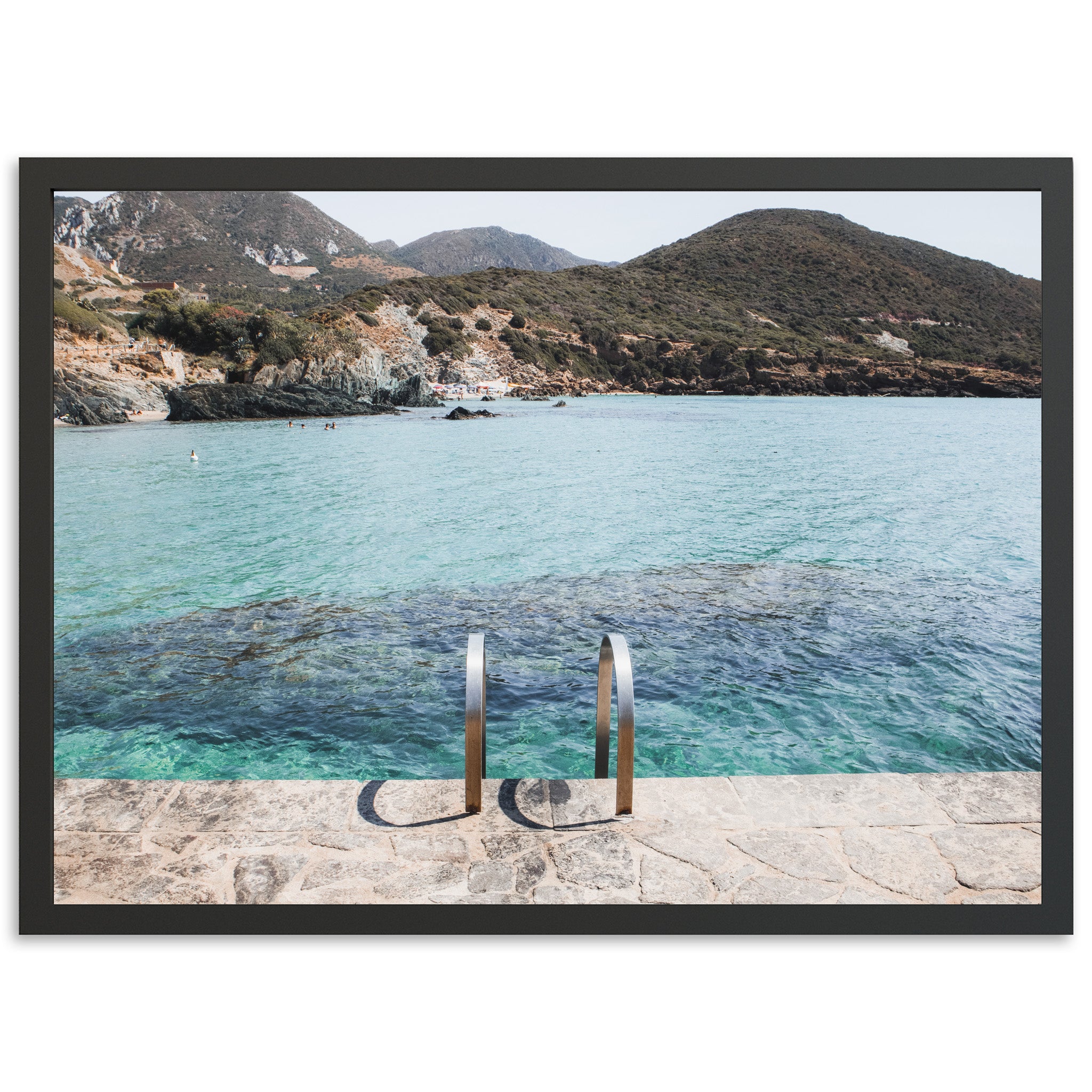 a picture of a body of water with mountains in the background