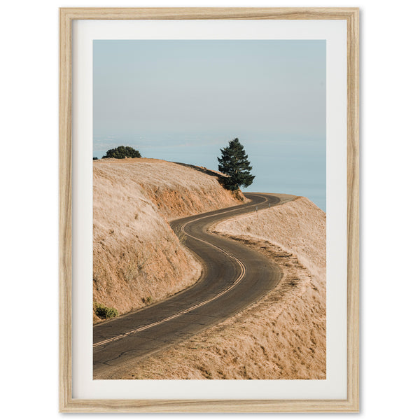 a picture of a dirt road going up a hill