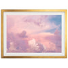 a picture of a pink and blue sky with clouds